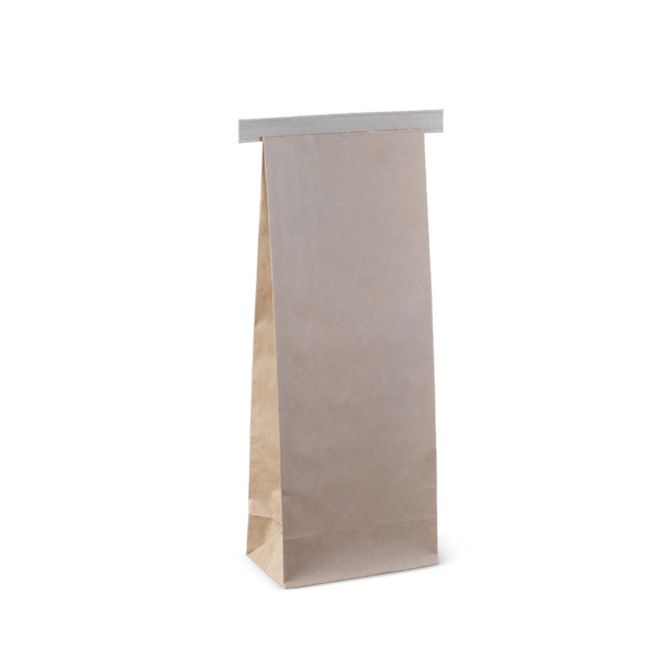 Brown Paper 250gm Coffee Bag with Tin Tie 198x87x64 500/ctn