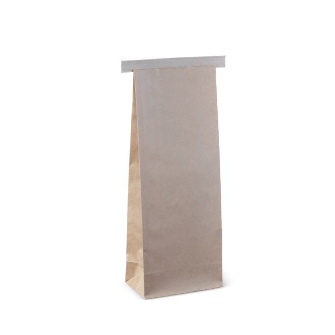 Brown Paper 500gm coffee bag with Tin Tie 270x110x63 500/ctn