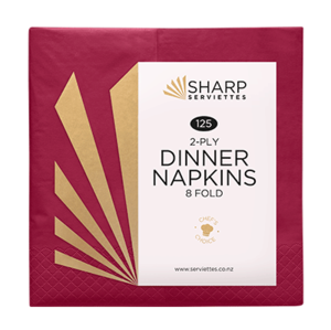 Red 2 Ply Dinner Napkin 125/pkt