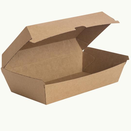 Kraft Snack Box Large 20x10.5x4.5 cm 50/slv 200/ctn