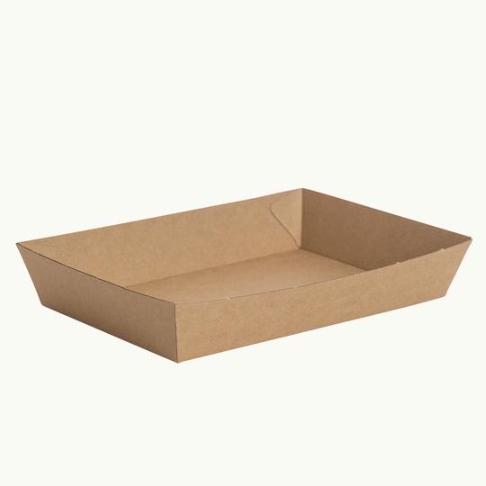 Kraft Tray Lge 23x15x4.5cm 60/slv 240/ctn