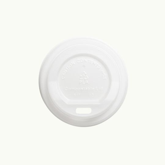 PLA Lid for 8oz Single wall coffee cups 50/sleeve, 1000/ctn