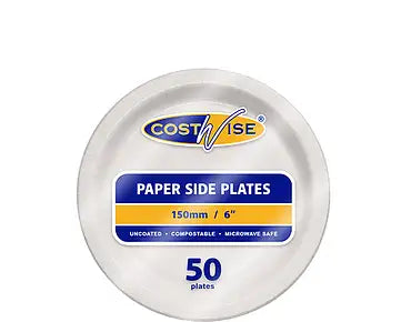 6" Paper Plate uncoated 50/sleeve 500/carton