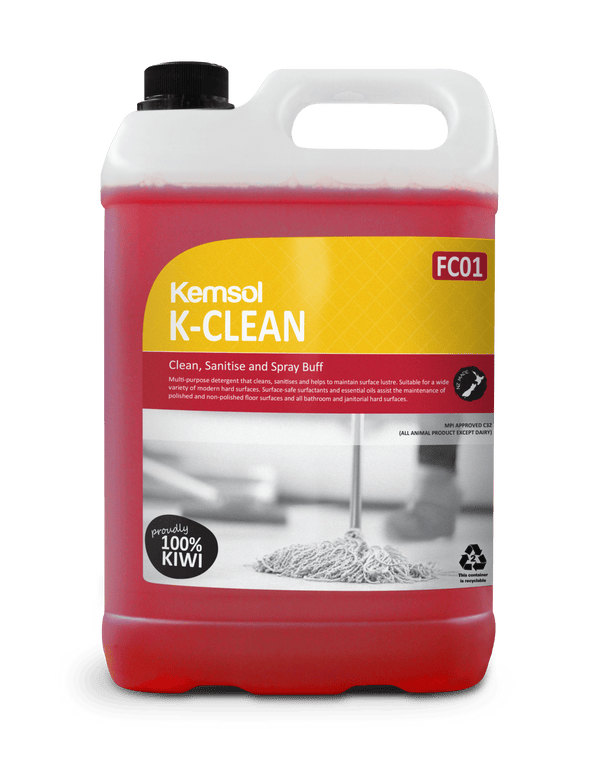 Kemsol: K Clean. Cleaner/Sanitiser/Spray/Buff 5L