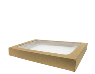 Window Lid for Medium Kraft Catering Box 100/ctn