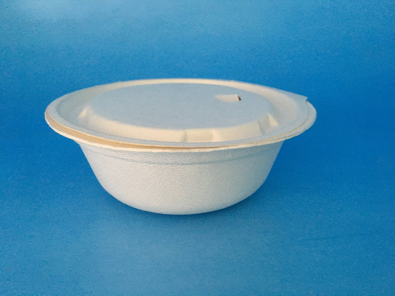 Sugarcane Bowl with Lid 350ml 50/slv 1000/ctn