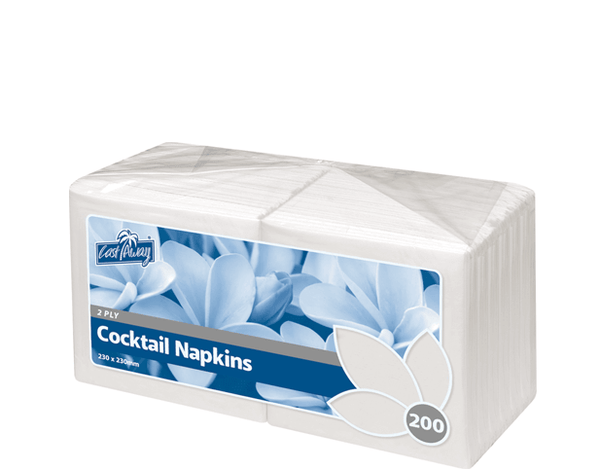 DUNI Kraft Cocktail Napkin 1 ply 4 fold 180/pkt 16 pkts/ctn