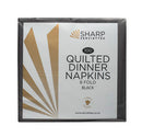 Quilted Dinner Napkins BLACK 1/8 fold 1000/ctn