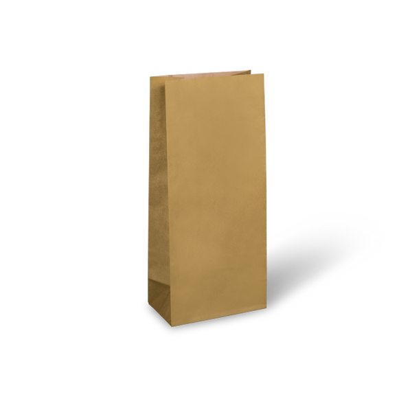 Paper Block bottom Gift Bag 165x90x47 Traditional Gold 50/pkt