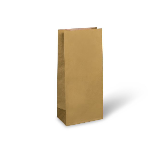 Paper Block bottom Gift Bag 165x90x47 Traditional Gold 50/pkt