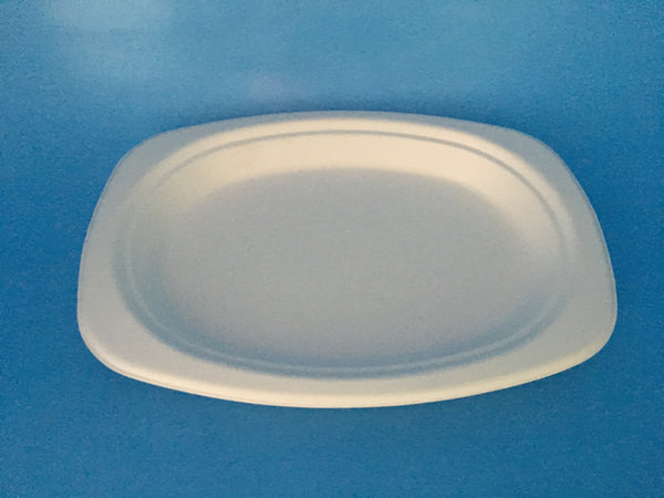 Sugarcane Oval Plate small 50/sleeve, 800/carton