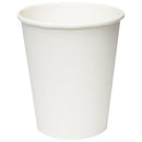 PE Single Wall 8oz White Coffee Cup 50/slv 1000/ctn