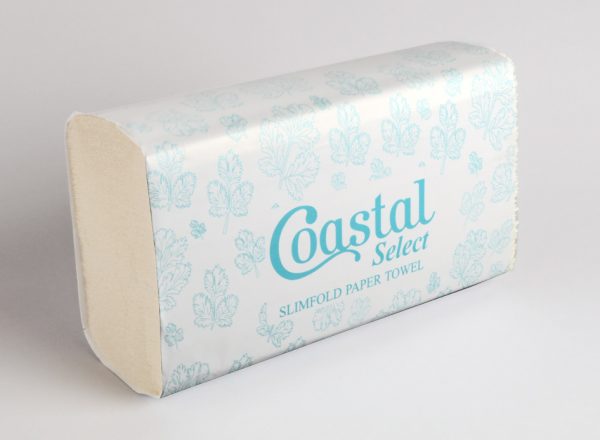 Coastal Slimline 1ply Hand Towels Recycled 200/pkt 4000/ctn