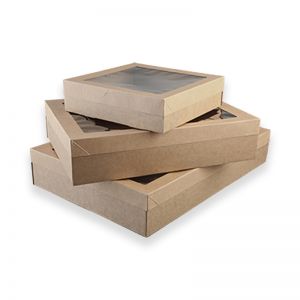 Non Window Lid for XL Kraft Catering Box 50/ctn