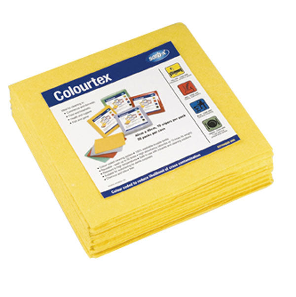 PHCOLRTEXY SORB-X Colour TEX Cloths 40x40cm Yello2 10Pkt