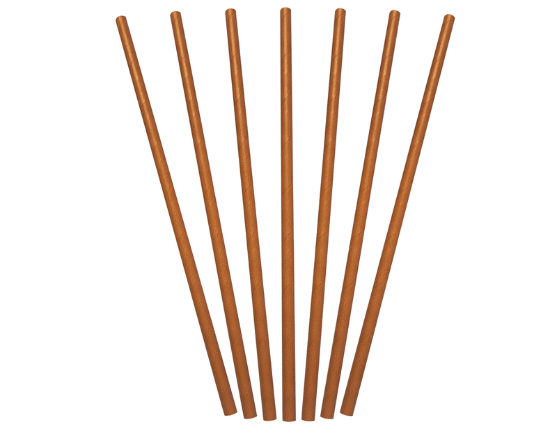 Brown Kraft Paper Regular Straws 205x6 mm 250/pkt 2500/ctn