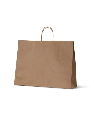 Brown Kraft Paper Twist Handle Bags Midi 310x420x110 50/bdl 250/ctn