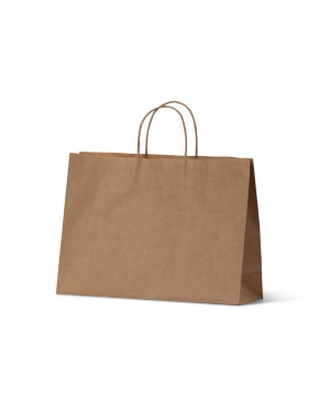 Brown Paper Twist handle bag 250x350x110 50/bdl 250/ctn