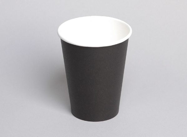 PE Single Wall 12oz Black Coffee Cup 50/slv