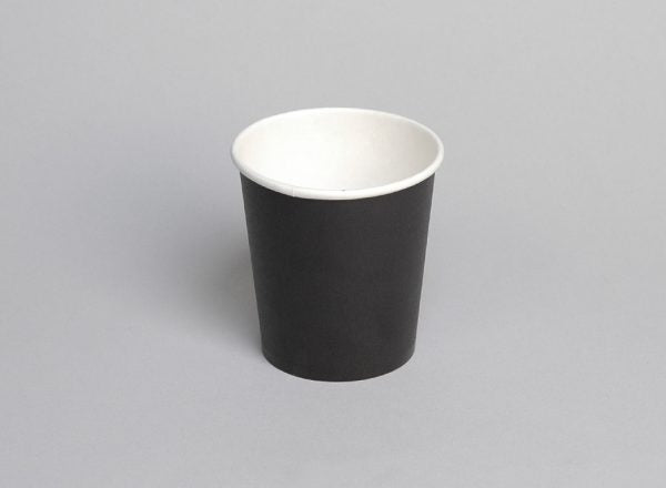 PE Single Wall 6oz Black Coffee Cup 50/slv