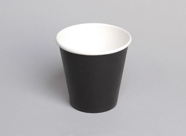 UniCup 8oz Black PE Single Wall Coffee Cup. 50/slv