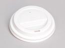 White Lid for 8oz Coffee Cups, PS (high impact polystyrene) 50/sleeve, 1000/ctn