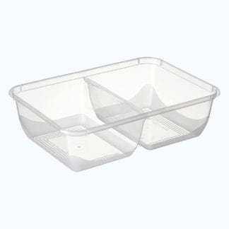 Rectangle Polypropylene 2 Part Container 650ml 50/slv 500/ctn 50/slv