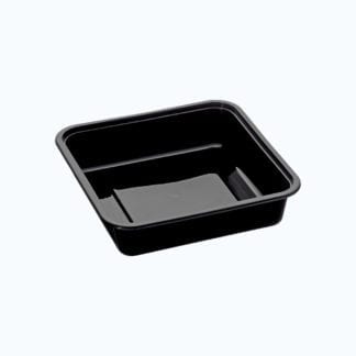 350ml Square Black Microwaveable Tray 50/slv 500/ctn