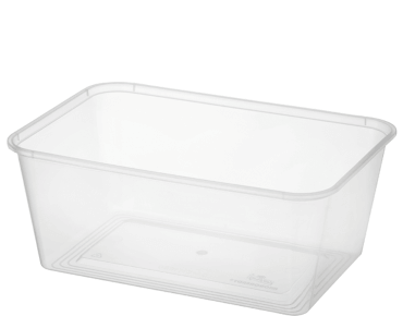 Rectangle Polypropylene Container 1000ml 50/slv 500/ctn (freezer grade)