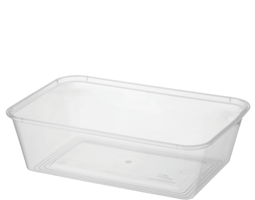 Rectangle Polypropylene Container 650ml 50/slv 500/ctn (freezer grade)