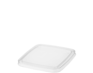 Lid for 125 & 250ml square deli containers 25/sleeve, 500/carton