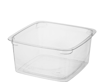 250ml Square Clear Tub 25/slv 500/ctn