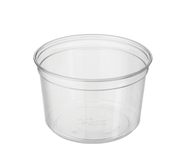 440ml Clear Round Freezer Grade Polypropylene Container 50/slv 1000/ctn