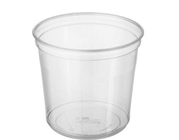 650ml Clear Round Polypropylene Container 50/slv 1000/ctn