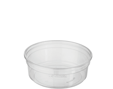 250ml Clear Round Polypropylene Container 50/slv 1000/ctn