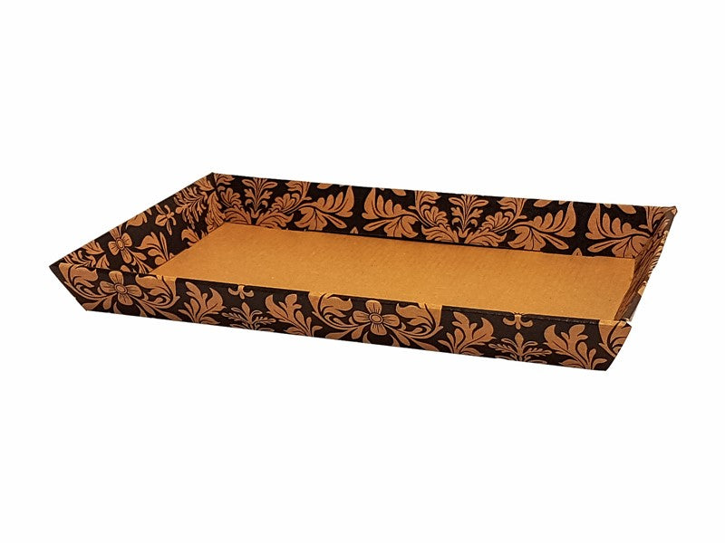 Patterned Cardboard Platters SML 290x190x30 100/ctn