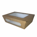 Kraft Cardboard Window Lunch Box 1000ml 50/slv 200/ctn 120x200x50
