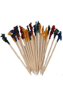 cocktail pick with knotted top