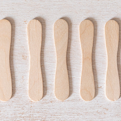 Wooden ice cream paddles